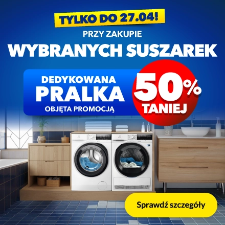 Pralka 50% taniej